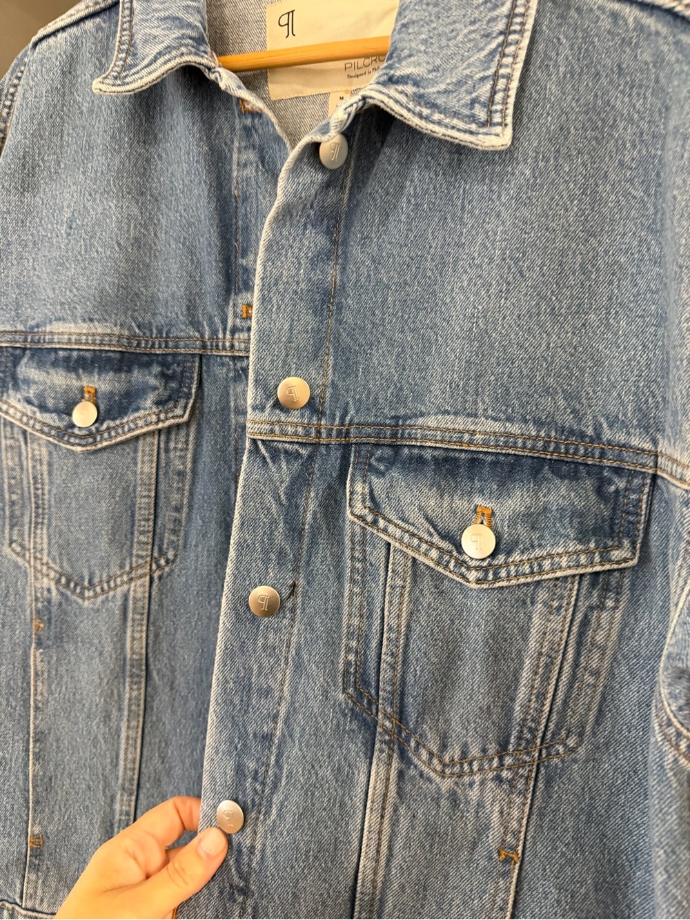 Pilcro Weston Denim Boyfriend Jacket - Size M - Picture 7 of 9